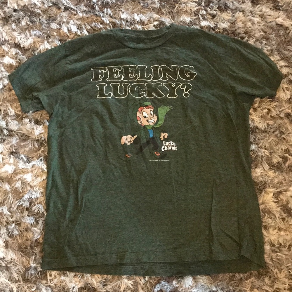 St Patrick’s day men’s shirt lucky charms